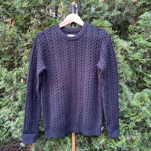 Black Cable-Knit Sweater - Frank & Oak